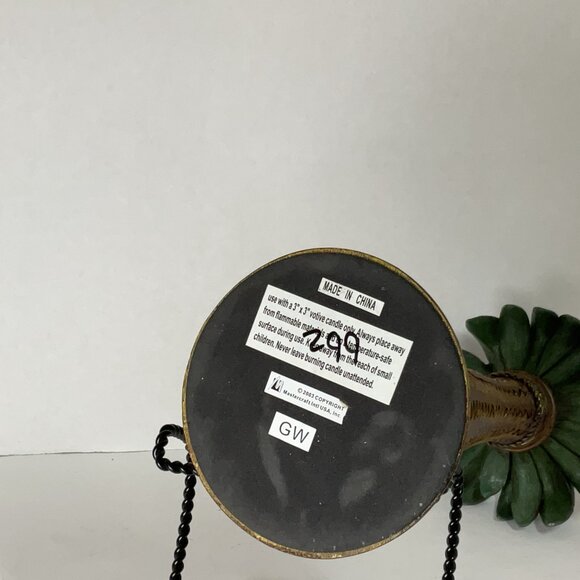 Vintage Palm Tree Candle Holder - Picture 4 of 4